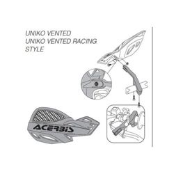 RAUSVERKAUF Acerbis Handprotectoren MX UNIKO VENTED Motocross Enduro Paar inkl. Anbaukit