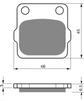 KH84/3 Bremsbeläge GOLDfren 077 Ersatz: SBS 584, EBC FA84/3, Ferodo FDB661