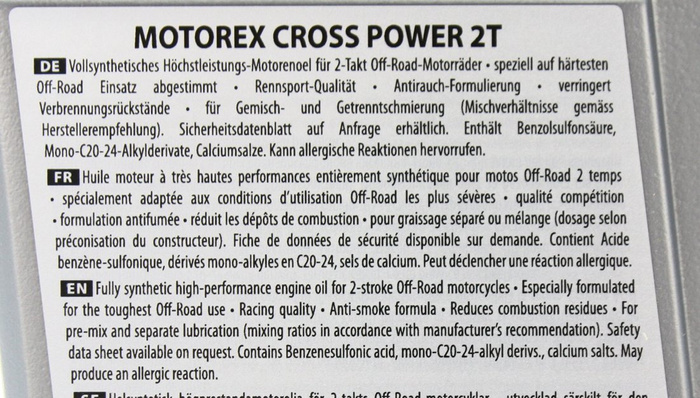 Motorex Cross Power 2T 1L