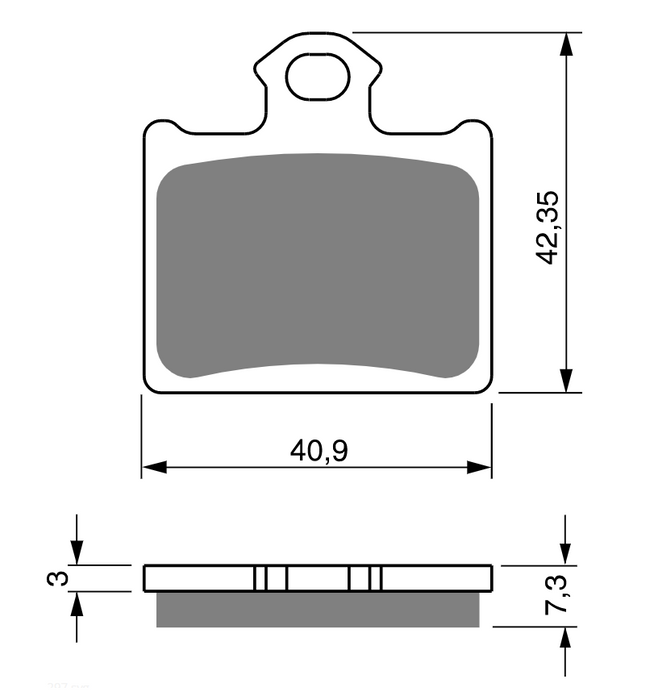 KH602 Klocki hamulcowe GOLDfren 297