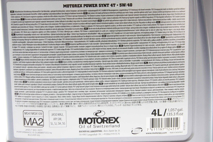 Motorex Power Synt 4T 5W/40 4L