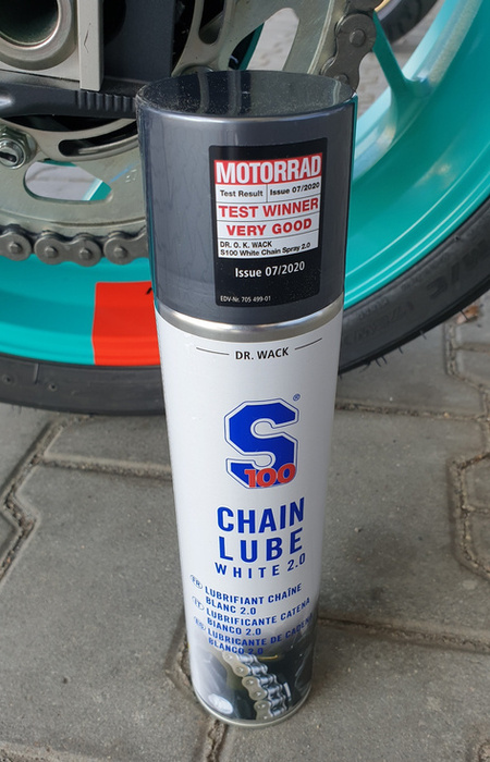 S100 WEISSES KETTEN SPRAY 400ml von Dr.Wack Motorrad Kettenspray Pflegemittel