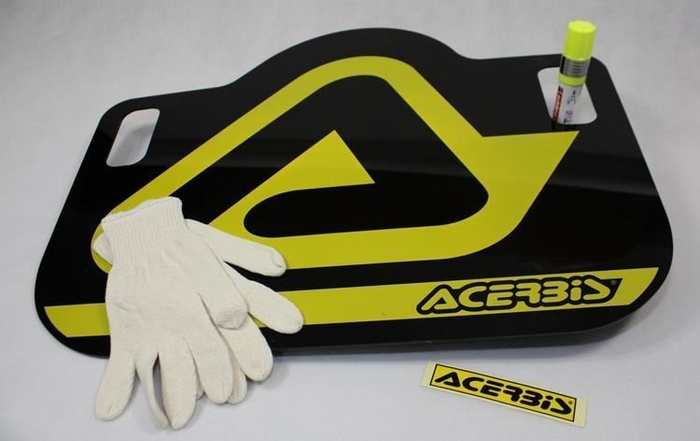 Acerbis Set Pitboard + Marker + Handschuhe Motocross MTB 