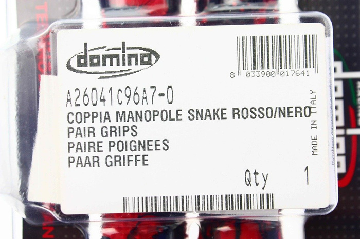 RAUSVERKAUF Griffe Domino SNAKE  rot - schwarz